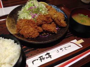 牡蠣フライ&とんかつ定食@竹はし 牡蠣フライ&とんかつ定食@竹はし