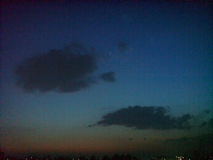 一番星、光る 一番星、光る