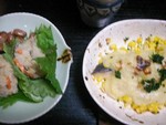 炊き込みご飯のおにぎりと鮭のマッシュ 炊き込みご飯のおにぎりと鮭のマッシュ