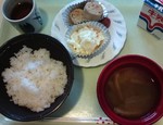 入院最後の朝食 入院最後の朝食