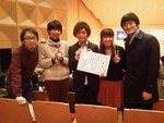 授賞式後に 授賞式後に