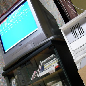 帰る前にmemtest。TVも貰い物