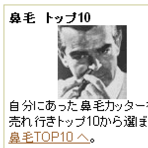 鼻毛TOP10