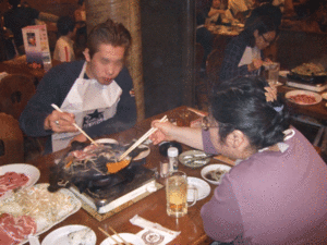 サッポロビール園でのジンギスカン