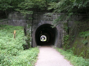 碓氷峠の線路跡 碓氷峠の線路跡